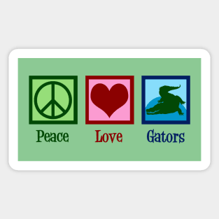 Peace Love Gators Sticker